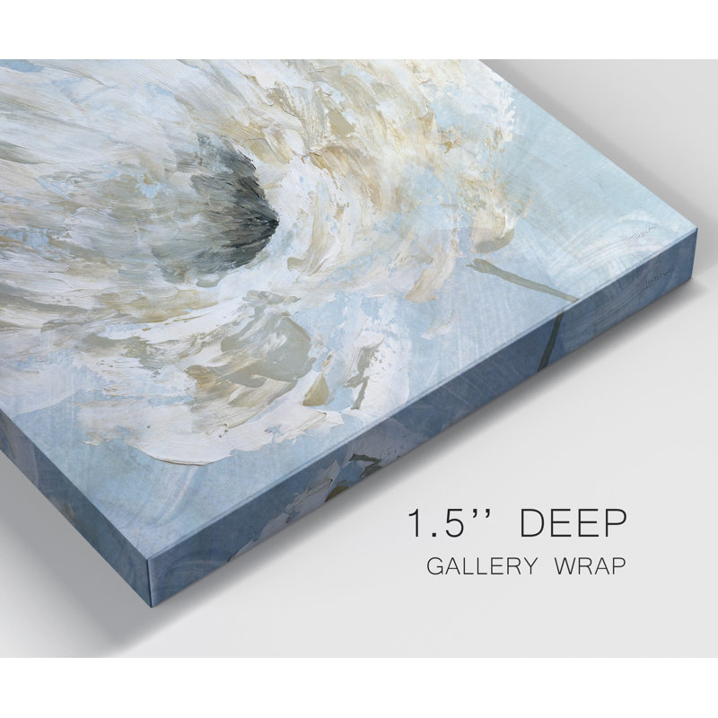 «Blue Blanc I», reproduction d'art sur toile tendue, H 24 po x l 24 po x P 1 po