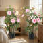 Set of 2 Artificial rose trees 90cm-135948740