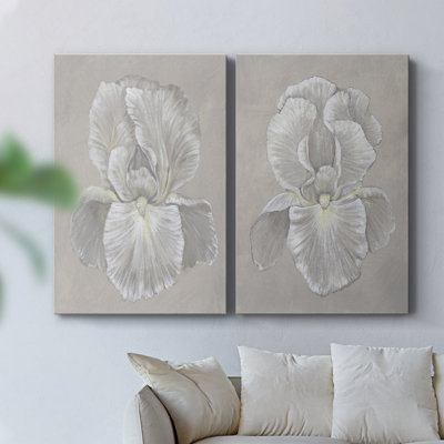 Toile tendue avec châssis iris blanc I-Premium - prête à être accrochée