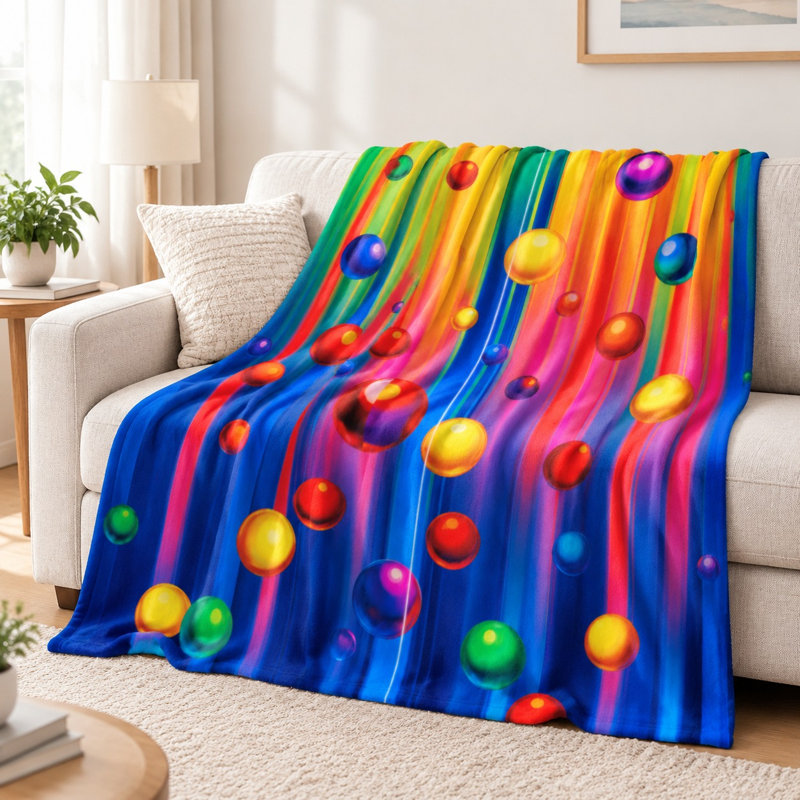 Jeté en flanelle Vibrant, 60" L x 50" W