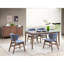 2 chaises bleues d'appoint - Mid-Century moderne, eau, huile Scratch confortable, siège au fini noyer moderne, eau, Scratch, finition, chaise de salle à manger-171038107