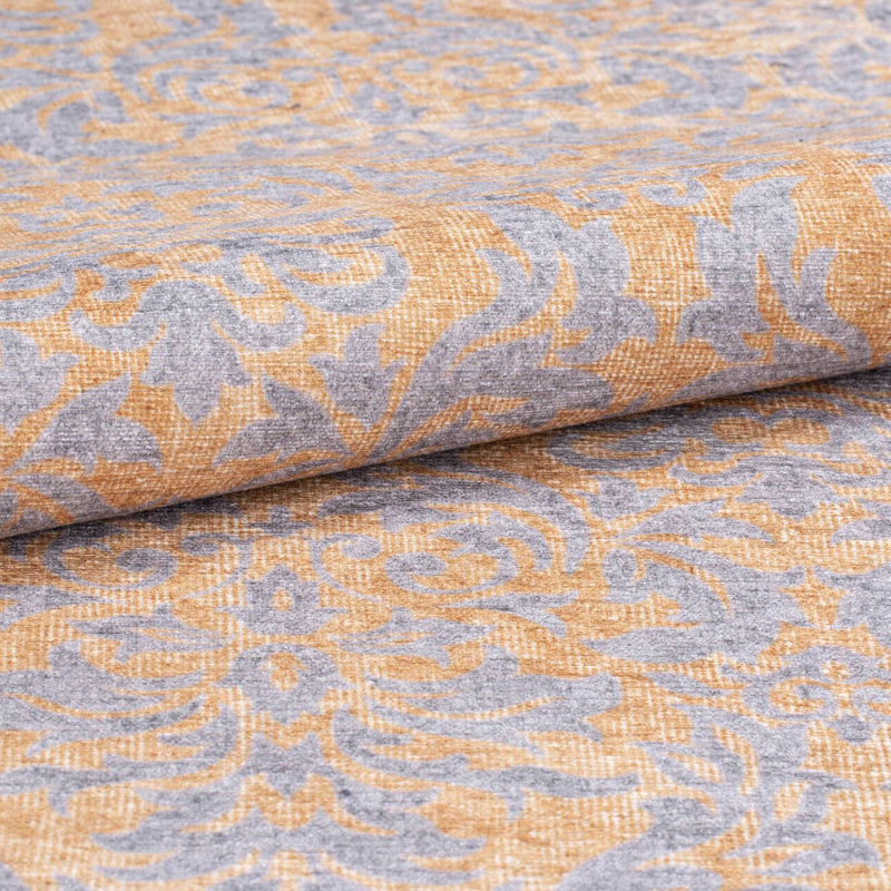 Tapis luxueux lavable à la machine, 4,9 x 7,5 pieds, 100% polyester, 1850 g / m², hauteur des poils: 0,2 pouce | Envers écologique en polyester recyclé | Parfait pour le salon et la chambre à coucher, conception douce et durable