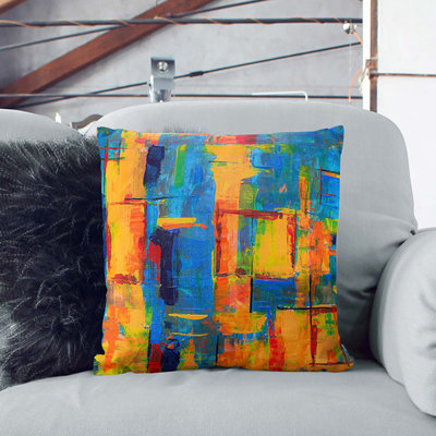 Abstract Square Throw Cushion