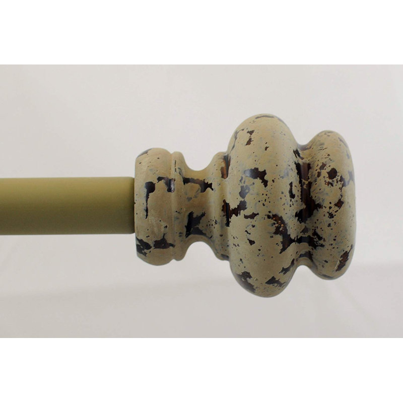 Valerton Adjustable Single Curtain Rod, 1" H x 84" W x 1" D