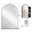 Armoire de salle de bain encastrée 24 po x 36 po, cadre en métal noir mat, tablettes réglables pour une meilleure organisation