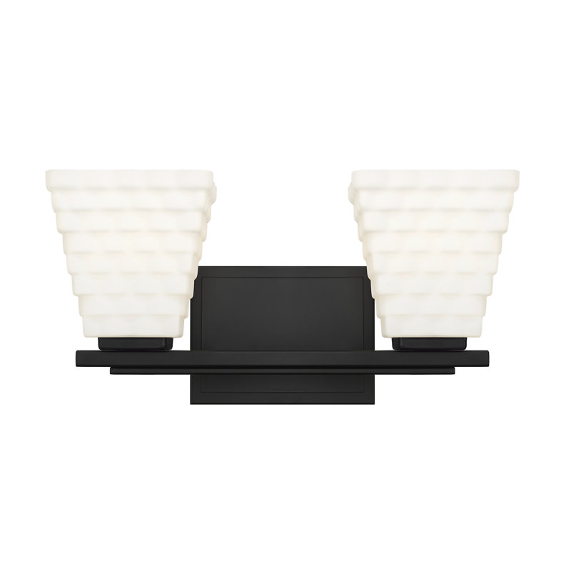 Meuble-lavabo 2 lumières Teyona, Noir mat