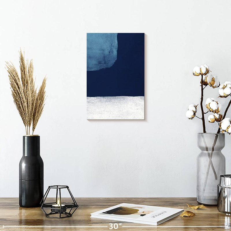 Avery Minimalist Blue Strokes I, H 12 po x l 8 po