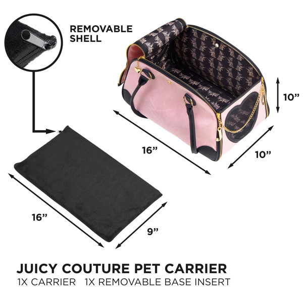 Juicy Couture Give Me Treats Pet Carrier Stylish Travel Bag for