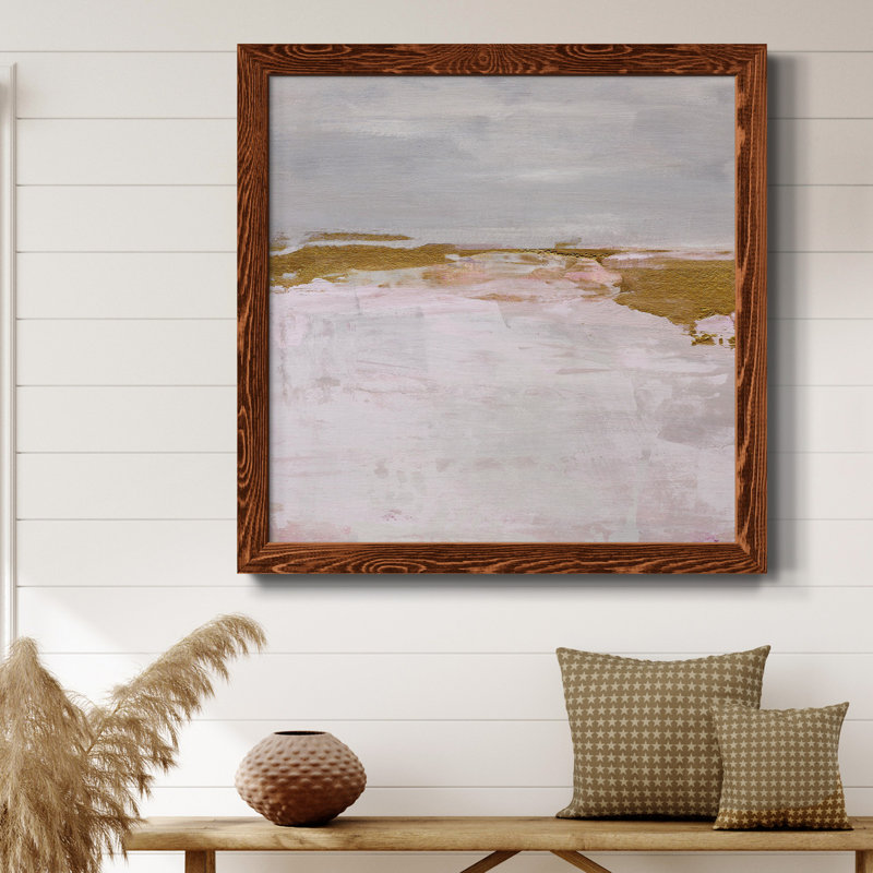 Toile encadrée de qualité supérieure Magenta Skyline II - prête à être accrochée, H 17 po x l 17 po x P 1,5 po, Érable