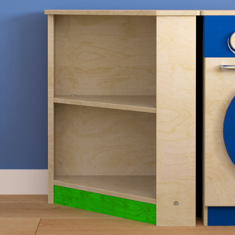 Bright Beginnings Commercial Grade Two Tier Wooden Corner Kitchen Cabinet