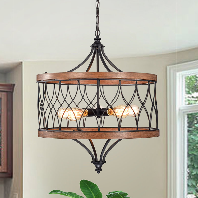 Lustree tambour 5 lumières unique Annabella