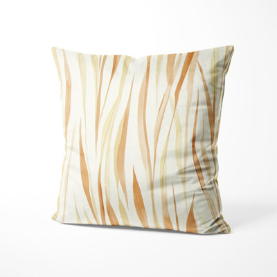 Coussin Country Farmhouse - Coussin à rayures orange et jaune
