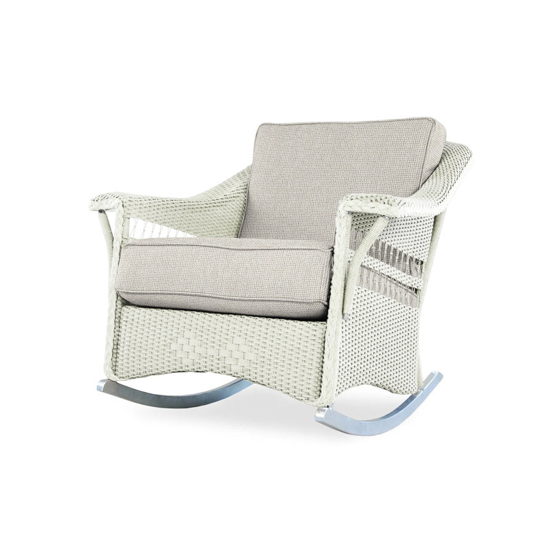 Nantucket Outdoor Rocker Chair, Sandberg Navy, Ivory