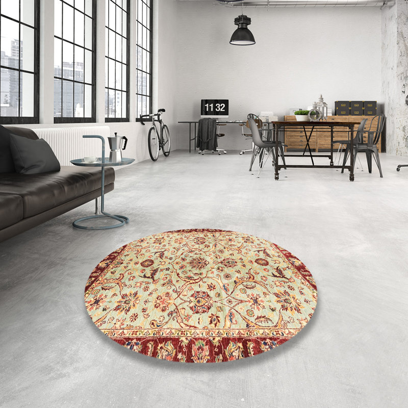 Abstract Indoor Rug, Round 7'