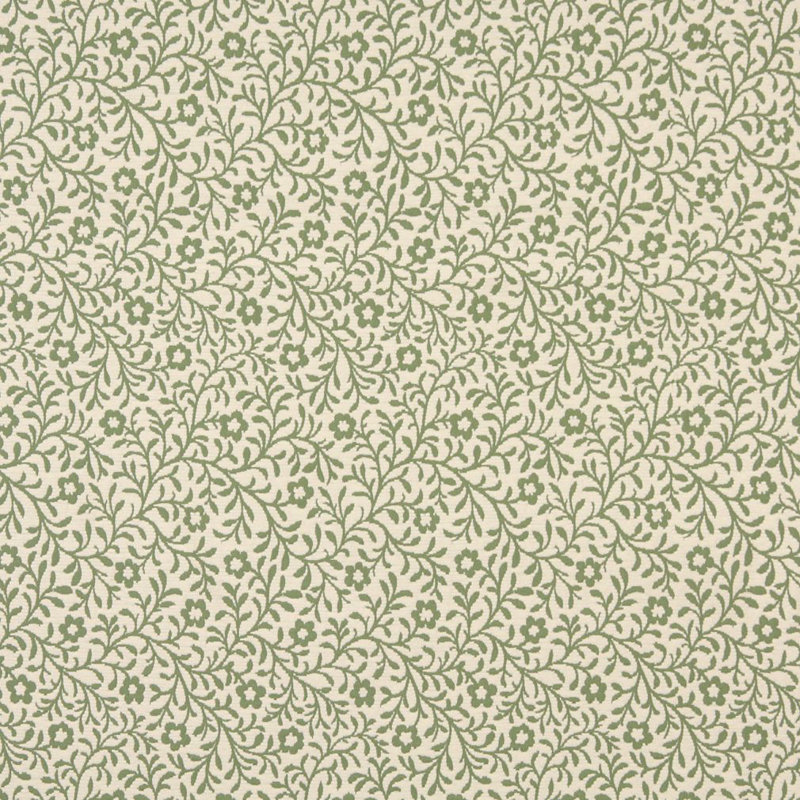Tissu floral matelassé, Vert