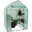 Serre portative d'extérieur l 55 po x P 55 po avec 4 tablettes et une couverture verte