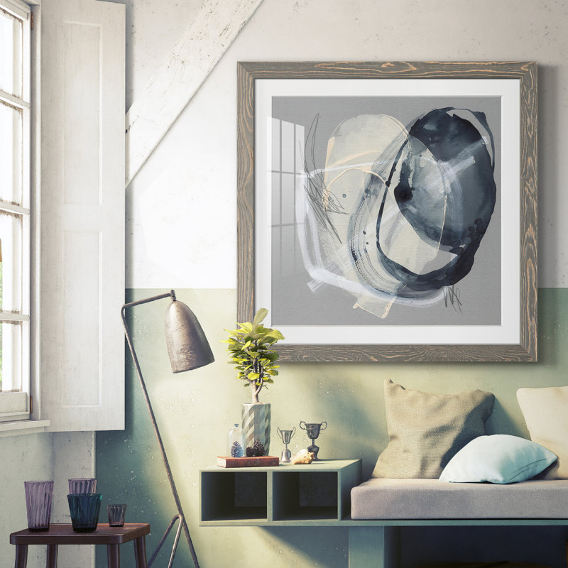 «Tandem Loops II», reproduction encadrée de qualité supérieure - prête à être accrochée, H 20 po x l 20 po x P 1 po