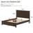 Echo Farmhouse Solid Wood Platform Bed, Distressed Panel Bed Frame, Rustic Country Cottage Style-908802491-908802489
