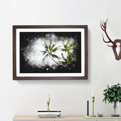 Tropical Palm Trees - Picture Frame Graphic Art Print