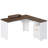 55'' L Shaped Executive Computer Desk with File&Storage Drawers,Home Office Writing Desk with Monitor Stand and Open Compartments-1541437845