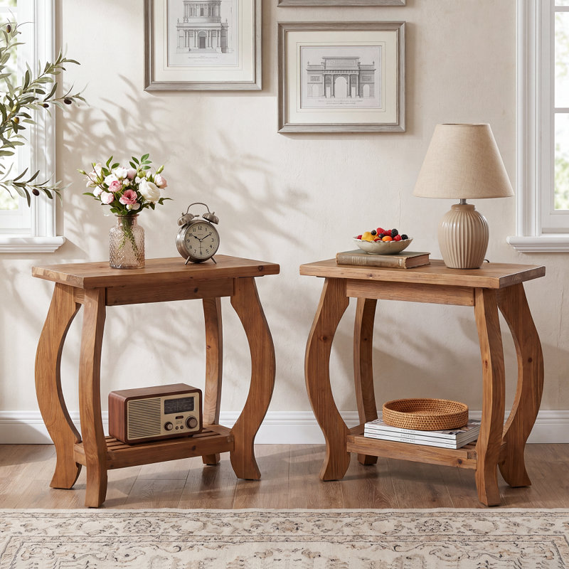 Solid Wood End Table