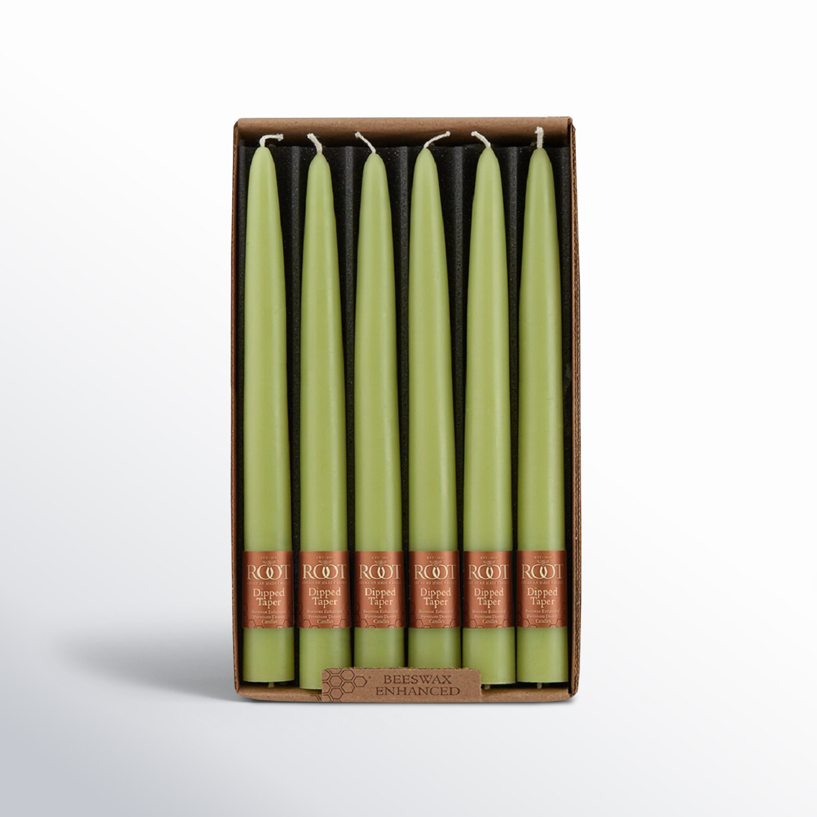 Unscented Taper Candle Set, Willow, 9" H x 0.88" W x 0.88" D