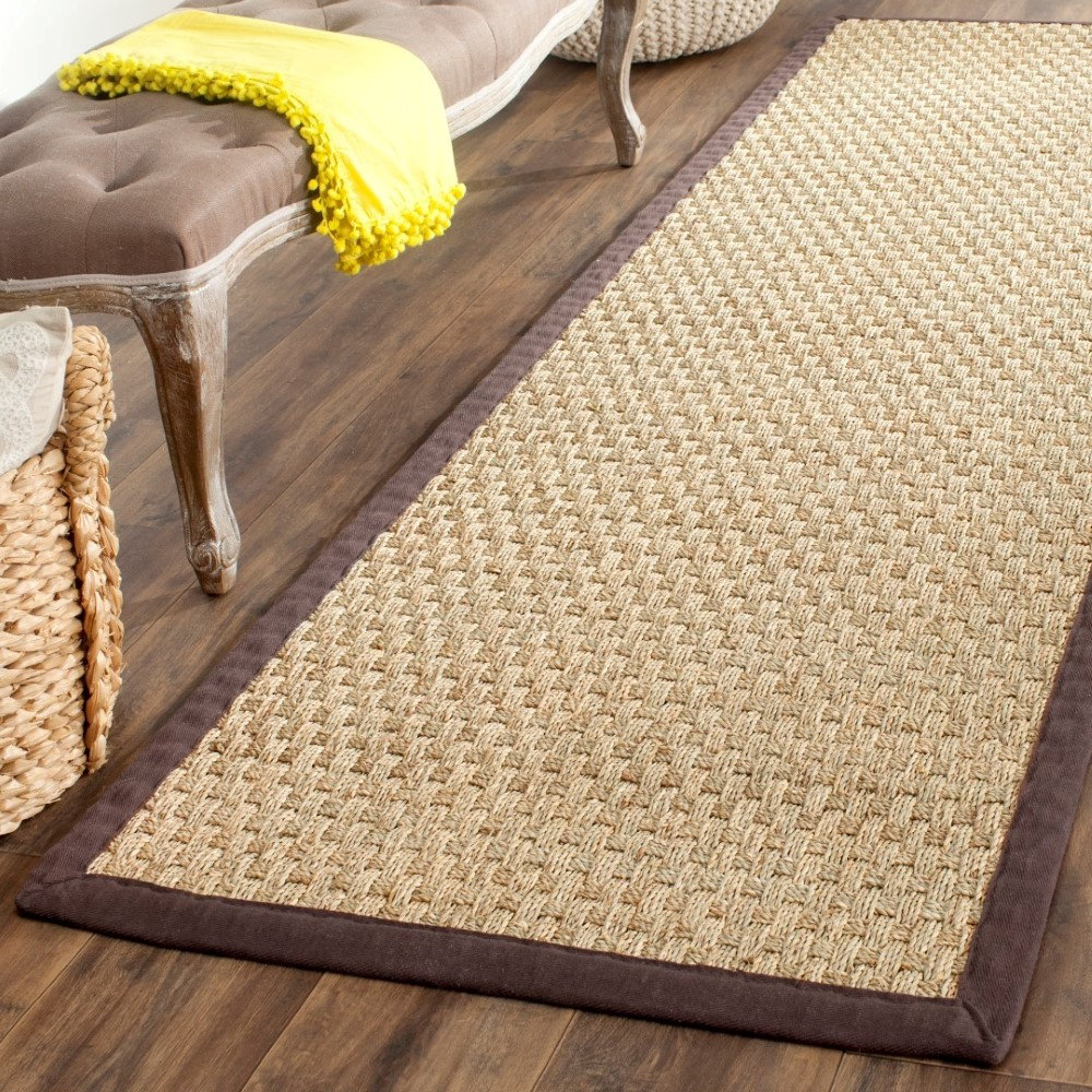 Debroh Natural Fiber Seagrass Rug, Runner 2'6" x 14'