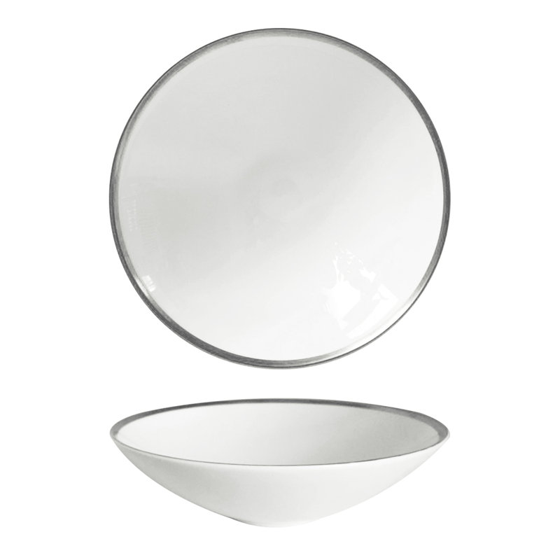Platinum Edge Bone China Dining Bowl