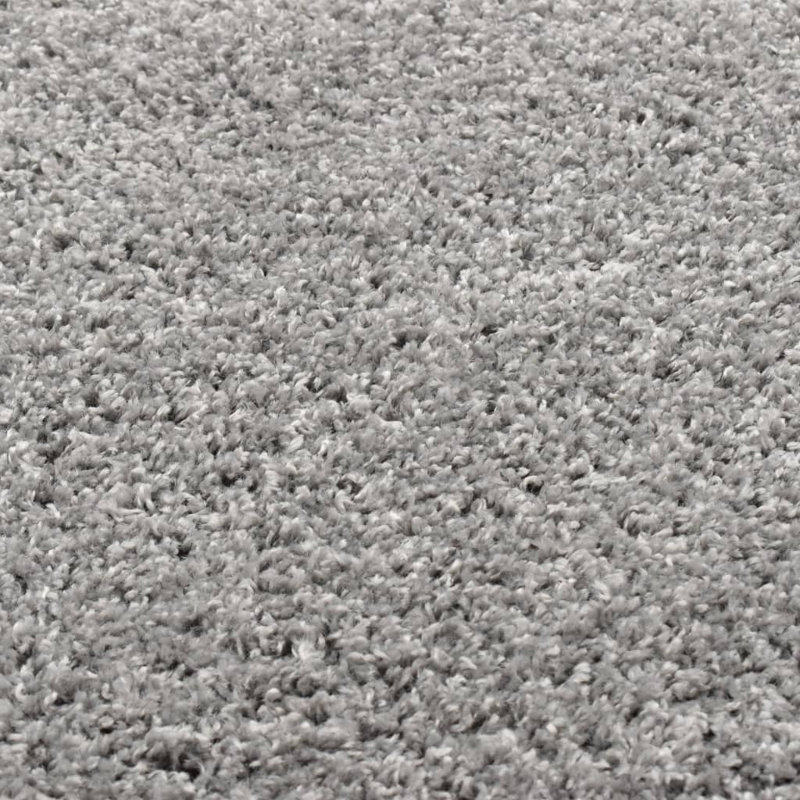 Haughton Shaggy Grey Rug, Round 160cm