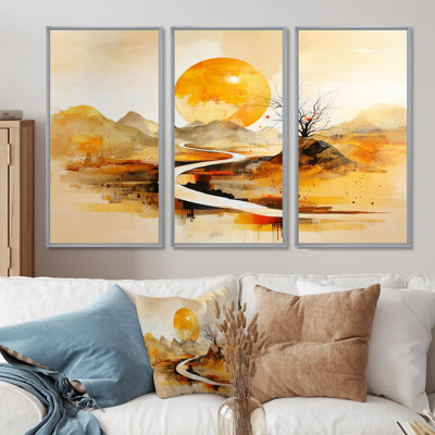Mystic Path Of Japanese Landscape II - Ensemble de décorations murales paysage japonais