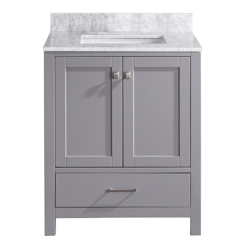 30'' Single Bathroom Vanity with Marble Top