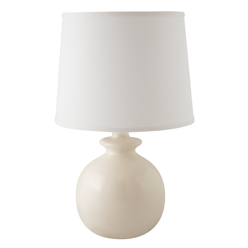 Lampe de table 21 po Abdias, Blanc brillant