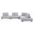 Modway Saunter, 4-Piece Sectional Sofa, Light Gray-2064819776
