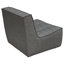 Chaise sans accoudoirs Marshall en tissu gris