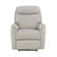 Fauteuil inclinable en cuir de luxe moderne 38,5 po avec port USB pour salon, gris clair-1215078531
