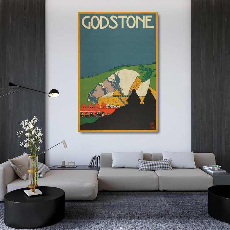 «Godstone, London Underground» par Edward Mcknight Kauffer - Art mural sur toile tendue avec châssis, H 48 po x l 33 po
