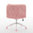 W26.4 inch Wider seat Office Chair,Artificial rabbit hair Home Office Chair with Metal Base,Adjustable Desk Chair Swivel Office Chair,Vanity Chair(Pink)-1354368792