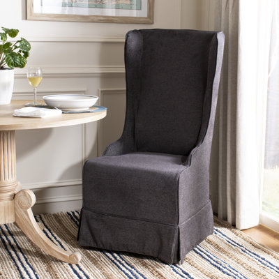 Carolee Cotton Upholstered Side Chair in Gray by Winston Porter