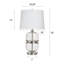 Lampe de table en verre Brigido