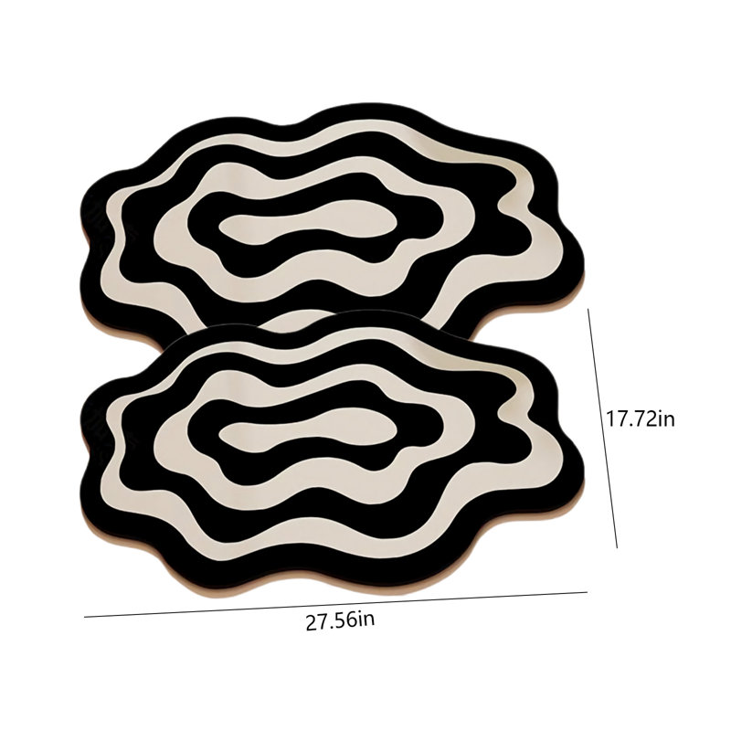 Absorbent Non-Slip Quick-Dry Bathroom Rug, 17.72" L x 27.56" W