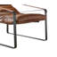 Fauteuil d'appoint en cuir fleur Quoba
