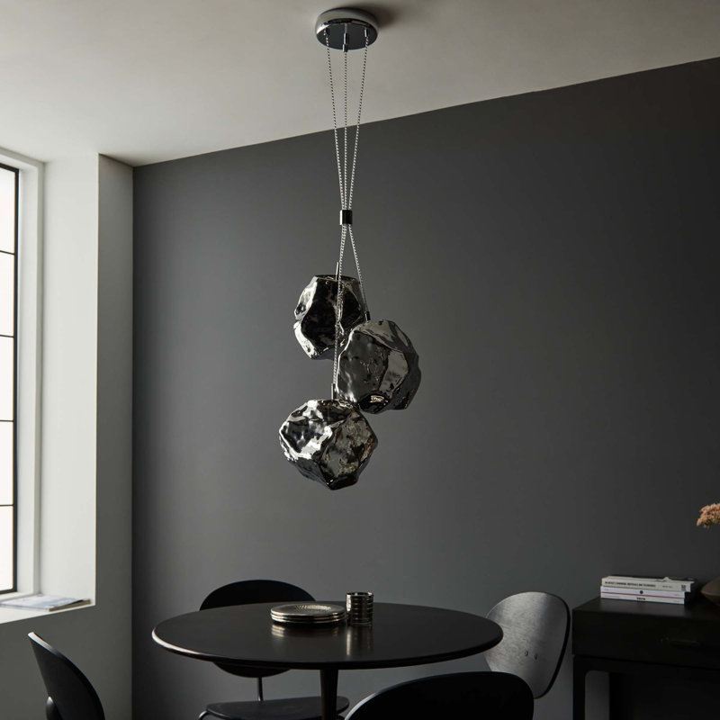 Harton 3 - Light Cluster Pendant, Chrome, Black