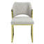 Ensemble de 2 chaises d'appoint en sherpa et miroir à finition dorée Teddy