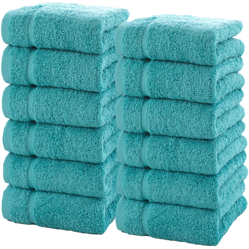 Washcloth Set Premium Original Turkish Cotton, Hotel Quality For Maximum Softness & Absorbency For Face, Hand, Kitchen & Cleaning (Washcloth Set)