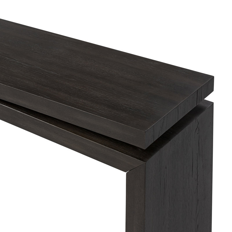 Matthes Solid Wood Console Table, Smoked Black, 30.75" H x 60" W x 15" D