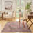 Machine Washable Oriental Blue/Brick Red Area Rug-1933765140