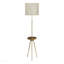 Lighting, lampe sur pied, H 63 po, métal doré, abat-jour ivoire / crème, contemporain-2108032266