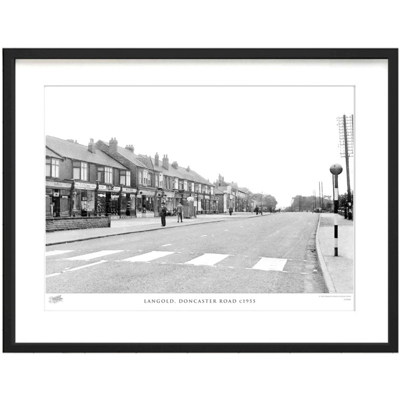 Langold, Doncaster Road C1955 - Single Picture Frame Print, 45cm H x 60cm W x 2.3cm D