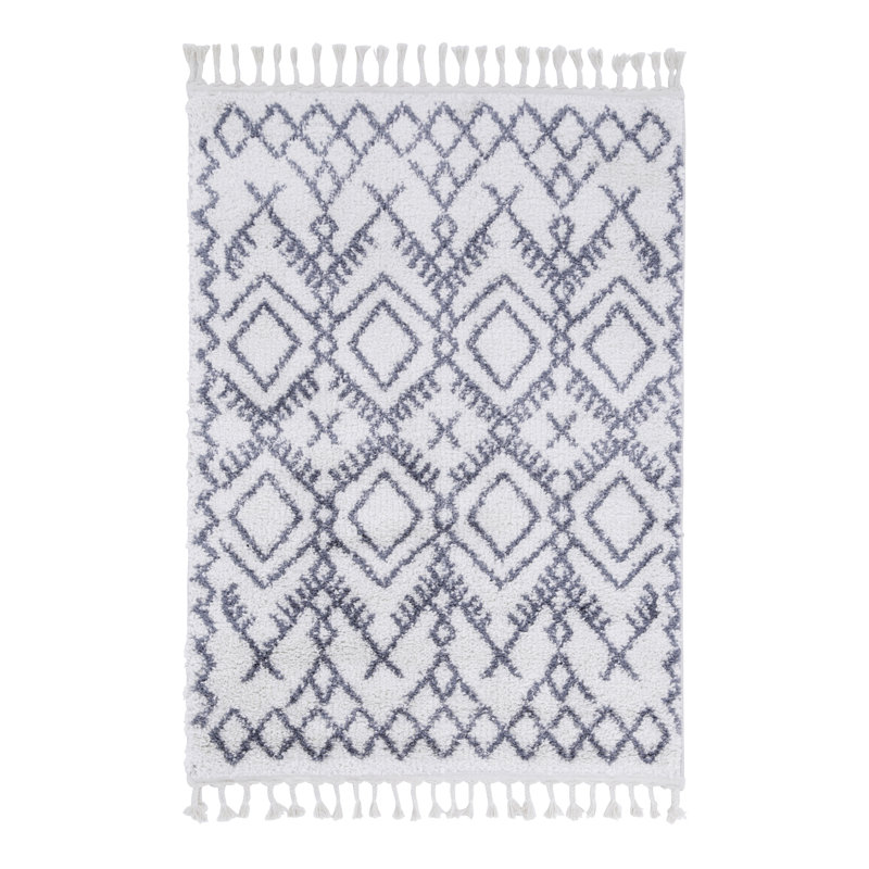 Melody Moroccan Synthetic Shag Area Rug, Rectangle 120 x 160cm