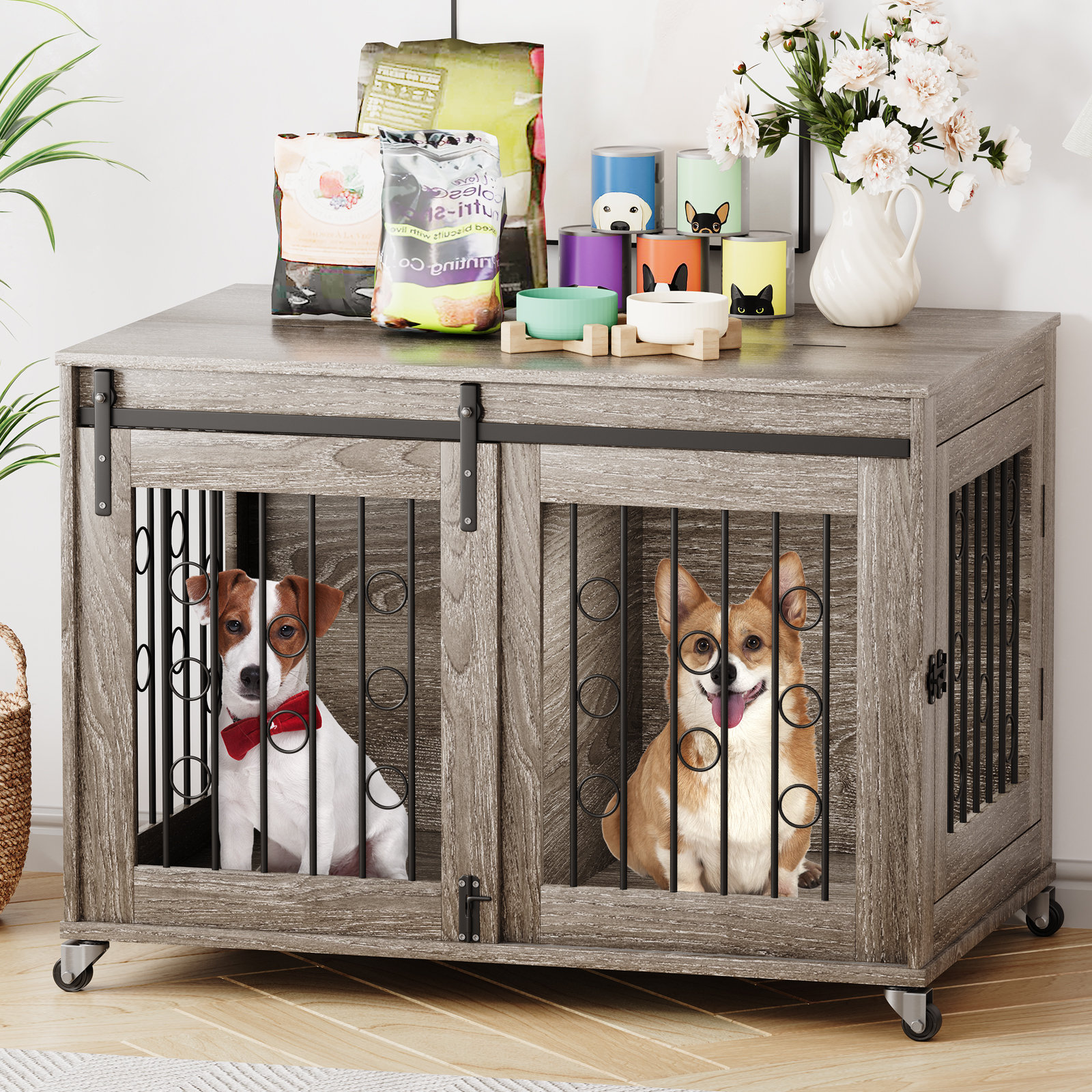 Side by discount side dog crate